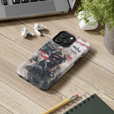 Female Soldier Tough Phone Case for iPhone 15 14 13 12 Series