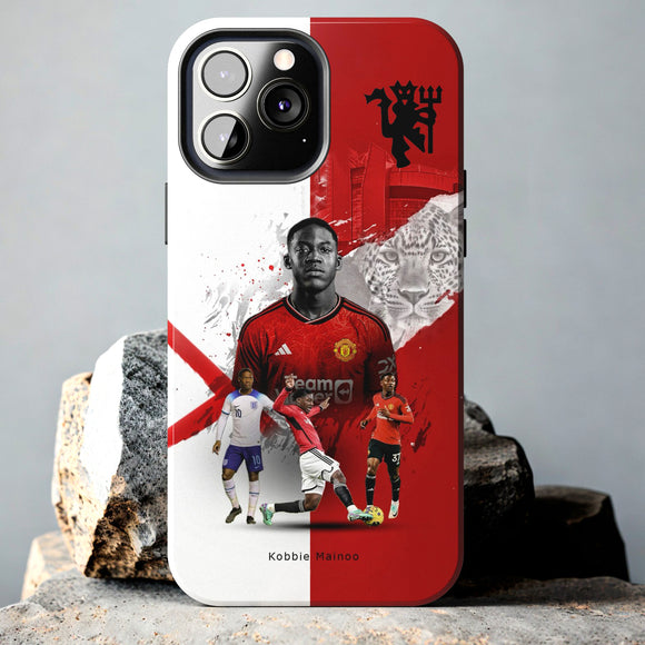 Manchester United Kobbie Mainoo Tough Phone Case for iPhone 15 14 13 12 Series