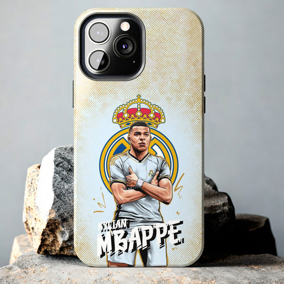 New Real Madrid Kylian Mbappé Tough Phone Case for iPhone 15 14 13 12 – Bestie Phone New Real Madrid Kylian Mbappé Tough Phone Case for iPhone 15 14 13 12 – Bestie Phone