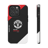 Manchester United Tough Phone Case — 'We Are United' Bold Red & Black Protective Cover for iPhone 18 17 16 15 14 13 Series