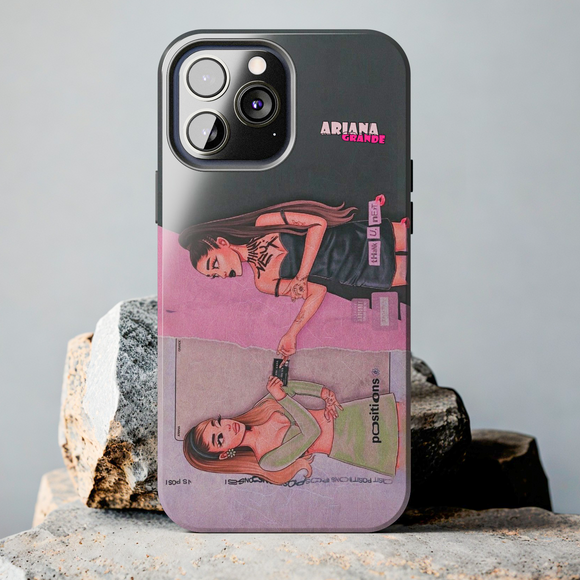 Positions vs Thank You, Next Ariana Grande Tough Phone Case for iPhone 15 14 13 12 Series