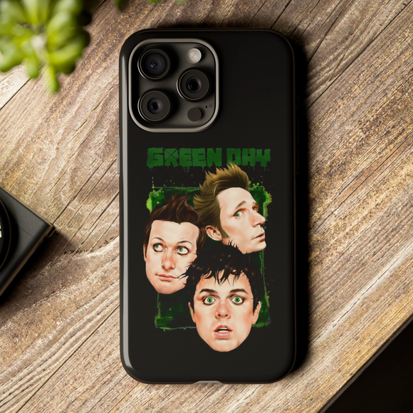 Green Day Members' Faces Tough Phone Case for iPhone 15 14 13 12 Series