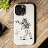 Michael Jackson Black & White Tough Phone Case for iPhone 15 14 13 12 Series