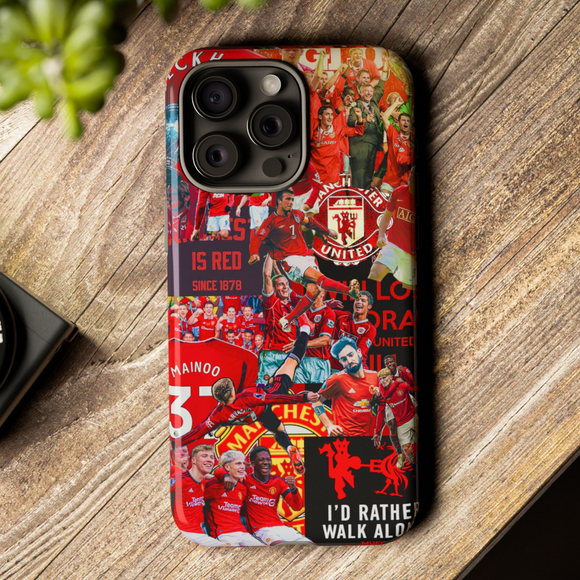 Think of Football Think of Man Utd Phone Case for iPhone 15 14 13 12 Series