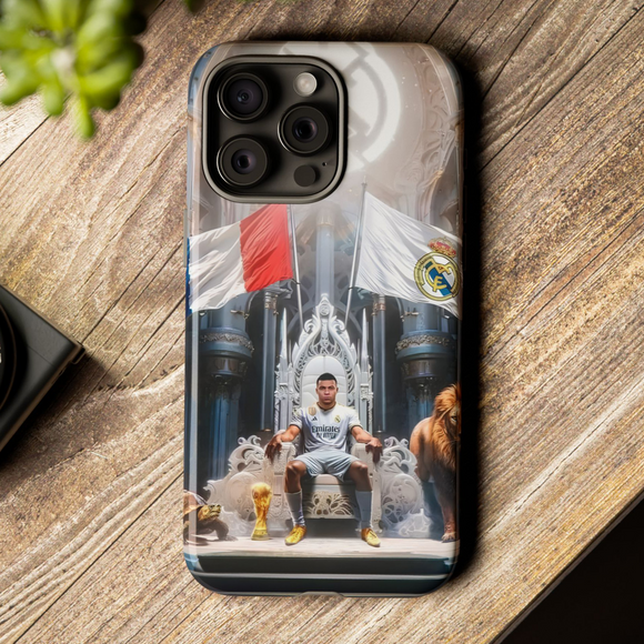 Kylian Mbappe - The New King of France and Real Madrid Phone Case for iPhone 15 14 13 12 Series