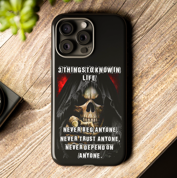 3 Things To Know In Life Tough Phone Case for iPhone 15 14 13 12 Series