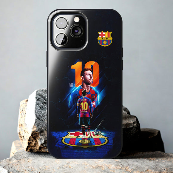 FC Barcelona Lionel Messi Tough Phone Case for iPhone 15 14 13 12 Series