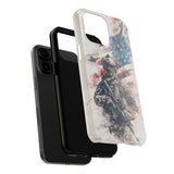 Super Tough Military Personnel With Gun High Quality Tough Phone Case for iPhone 15 14 13 12 Series