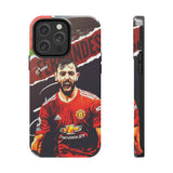 Manchester United Captain Bruno Fernandes Tough Phone Case for iPhone 15 14 13 12 Series