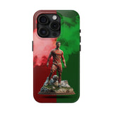 Super Star Cristiano Ronaldo Designed by AI Tough Phone Case for iPhone 15 14 13 12 Series