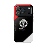 Manchester United Tough Phone Case — 'We Are United' Bold Red & Black Protective Cover for iPhone 18 17 16 15 14 13 Series