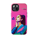 Ariana Grande Art Style Tough Phone Case for iPhone 15 14 13 12 Series