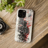 Super Tough Military Personnel With Gun Tough Phone Case for iPhone 15 14 13 12 Series