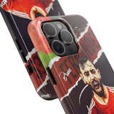 Manchester United Captain Bruno Fernandes Tough Phone Case for iPhone 15 14 13 12 Series