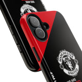 Manchester United Tough Phone Case — 'We Are United' Bold Red & Black Protective Cover for iPhone 18 17 16 15 14 13 Series