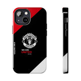 Manchester United Tough Phone Case — 'We Are United' Bold Red & Black Protective Cover for iPhone 18 17 16 15 14 13 Series