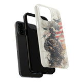 New Military Personnel With Gun Tough Phone Case for iPhone 15 14 13 12 Series