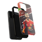 Manchester United Captain Bruno Fernandes Tough Phone Case for iPhone 15 14 13 12 Series