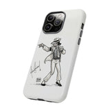 Michael Jackson Black & White Tough Phone Case for iPhone 15 14 13 12 Series