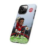Cute Manchester United Alejandro Garnacho & Kobbie Mainoo Tough Phone Case for iPhone 15 14 13 12 Series