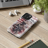 Military Personnel With Gun Tough Phone Case for iPhone 15 14 13 12 Series