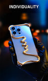 Luxury Art Frameless Aluminum Alloy Metal Phone Case For iPhone 16 15 14 Series