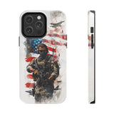 New Super Tough Military Personnel With Gun Tough Phone Case for iPhone 15 14 13 12 Series