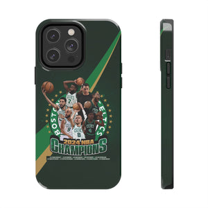 Boston Celtics & 18 Golden Stars Tough Phone Case for iPhone 15 14 13 12 Series