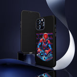 Funny DJ Spider Man Tough Phone Case for iPhone 15 14 13 12 Series