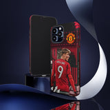 Rasmus Højlund - New Number 9 Of Manchester United Tough Phone Case for iPhone 15 14 13 12 Series