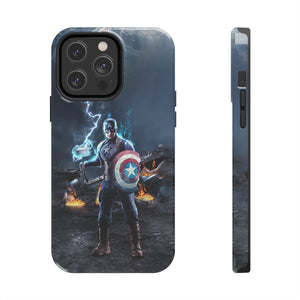 Marvel Captain America With Shield High Quality Tough Phone Case for iPhone 15 14 13 12 Series