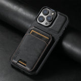 Standing Card Holder Wallet Leather Case For iPhone 15 14 13 12 Series