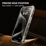 Shockproof Armor Heat Dissipation Removable Titanium Alloy Hollow Phone Case For iPhone 15 14 Series