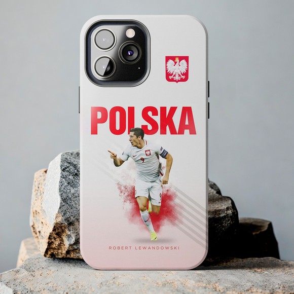 Robert Lewandowski Poland Tough Phone Case for iPhone 15 14 13 12 Series