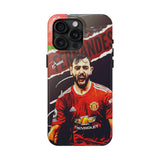 Manchester United Captain Bruno Fernandes Tough Phone Case for iPhone 15 14 13 12 Series