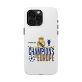 Real Madrid Champions Of Europe Tough Phone Case for iPhone 15 14 13 12 Series