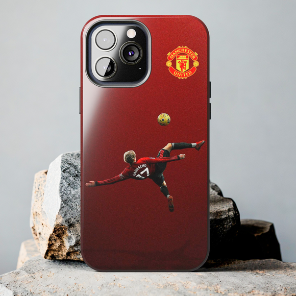 Unforgettable Moment Garnacho Bicycle Kick Tough Phone Case for iPhone 15 14 13 12 Series