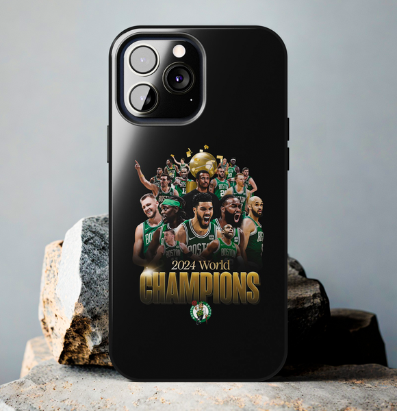 Boston Celtics 2024 World Champions Tough Phone Case for iPhone 15 14 13 12 Series