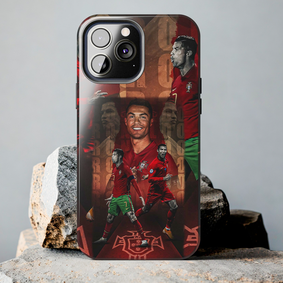 Cristiano Ronaldo Portugal Tough Phone Case for iPhone 15 14 13 12 Series