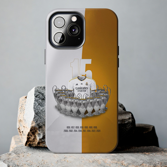 Real Madrid & 15 European Trophies Touch Phone Case for iPhone 15 14 13 12