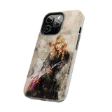 She's Playing the Guitar Passionately Featured Tough Phone Case for iPhone 15 14 13 Series