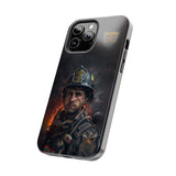 Firefighter "Running into danger to save lives" Tough Phone Case for iPhone 15 14 13 12 Series