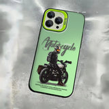 Trendy Motorcycle Frosted Colored Anti-drop Phone Case for iPhone 15 Series