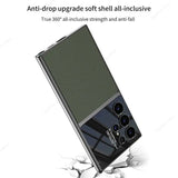 Luxury Electroplated Leather Case With Camera Protection For Samsung Galaxy S24 Series