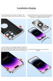 Luxury Aluminum Aromatherapy Metal Lens Protection Rimless Case For iPhone 15 14 13 Series