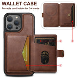 New Detachable Leather 2 in 1 Magnetic Magsafe Card Holder Phone Case For iPhone 15 14 13 12 Series