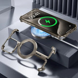 2024 Aviation Grade Aluminum Alloy Magsafe Frameless Phone Case For iPhone 15 14 13 12 Series