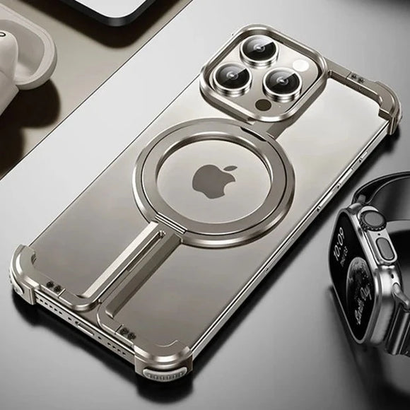 2024 Aviation Grade Aluminum Alloy Magsafe Frameless Phone Case For iPhone 15 14 13 12 Series