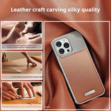 2024 Luxury Leather Metal Magnetic Aluminum Fragrance Phone Case For iPhone 15 14 13