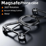 2024 Unique Design Z Shape Metal Magnetic Bumper 360° Rotation Holder Phone Case for iPhone 15 Series